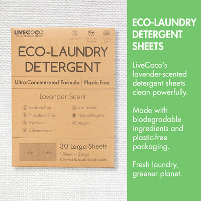 Eco-Laundry Detergent Sheets (60 Loads-Lavender Scent)