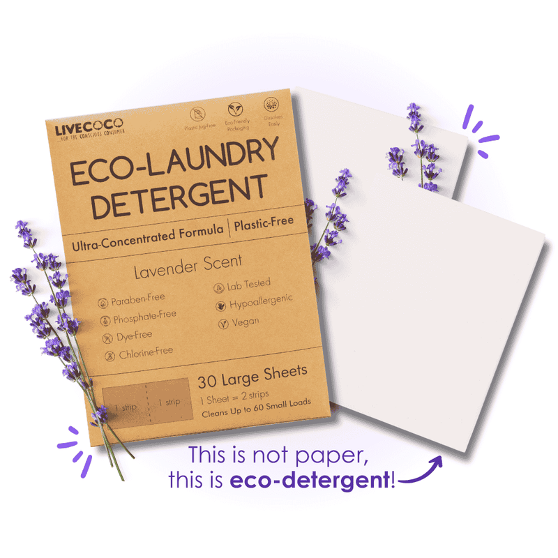 Eco-Laundry Detergent Sheets (60 Loads-Lavender Scent)