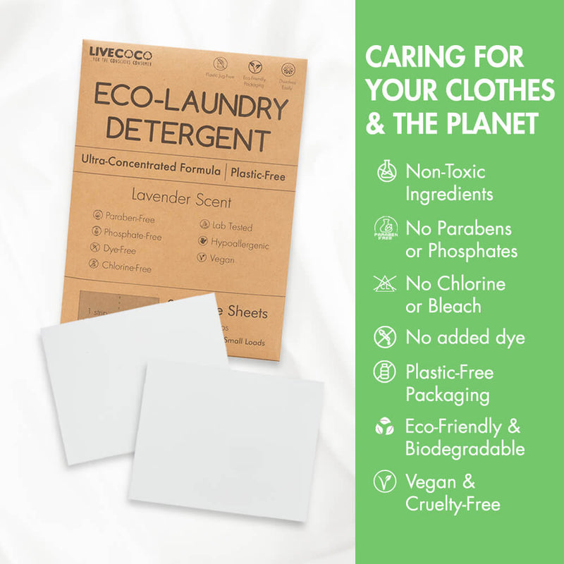 Eco-Laundry Detergent Sheets (60 Loads-Lavender Scent)