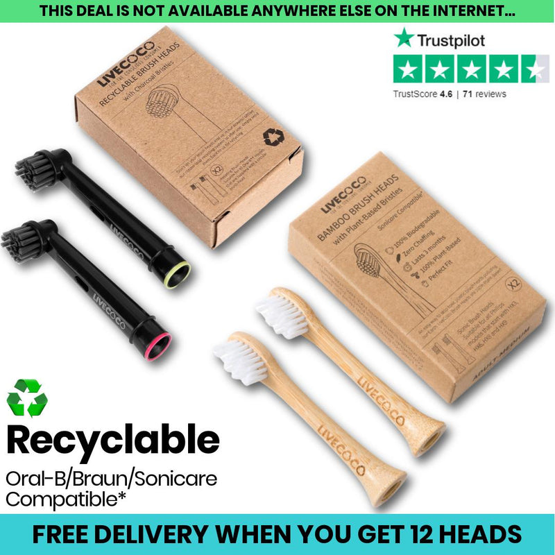 LiveCoco™ Recyclable Toothbrush Heads - RARE OFFER (2024)