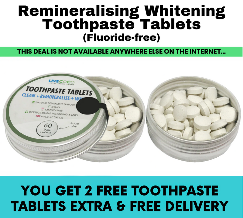 Recyclable Brush Heads-12 Heads + 120 Free Whitening Toothpaste Tablets